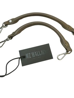 MZ Wallace Taupe Leather Bag Handles with Silver Hardware